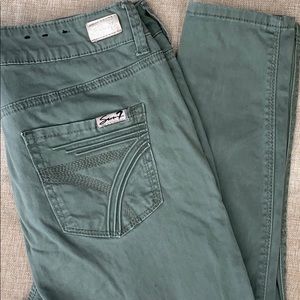 Seven skinny jeans in olive green